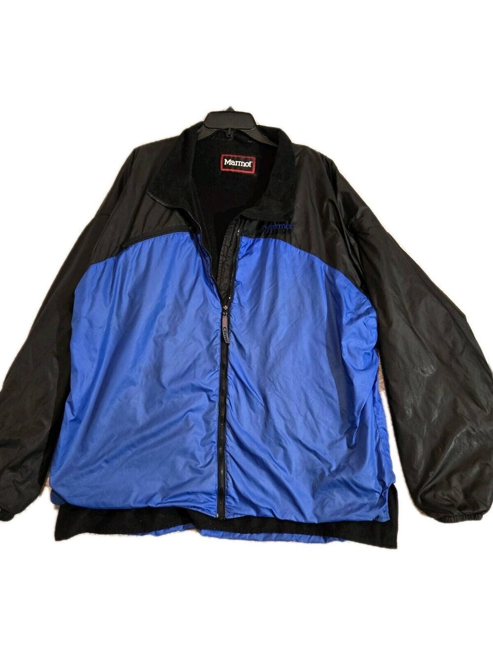 marmot jacket mens 2xl (See Measurements) Blue Black Color Block Windbreaker...